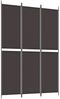 vidaXL 3-tlg. Paravent Braun 150x220 cm Stoff 350243 Bild 2