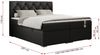Boxspringbett, Bett, Polsterbett, zwei Bettkästen - ALDA - 160x200cm - Schwarz Kunstleder - H3 Bild 5