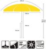 Sekey Balkonschirm 200 cm Sonnenschirm mit Schutzhülle für Balkon Garten, UV-Schutz 50+, LxB: 180,00x180,00 cm, Neigungswinkel und Höhe Verstellbar Bild 2