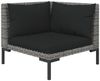 vidaXL 4-tlg. Garten-Lounge-Set mit Kissen Poly Rattan Dunkelgrau 3099816 Bild 5