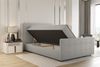 Boxspringbett Schlafzimmerbett MARKOS 200x220cm Stoff Soro Schwarz inkl. Topper Bild 2
