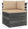 vidaXL Garten-Paletten-Ecksofa mit Kissen Kiefernholz 3061650 Bild 2