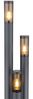 Stehleuchte, 3-Flammig, Edelstahl, anthrazit, rauch, H 170 cm Bild 5