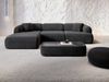 Samtstoff Ecksofa Monteluna L Form - Samtstoff - schwarz - Links Bild 2