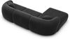 Samtstoff Ecksofa Monteluna L Form - Samtstoff - schwarz - Links Bild 4