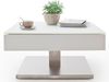 'Mariko' Couchtisch, Glas / MDF weiß, 38 x 75 x 75 cm Bild 3