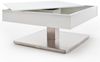 'Mariko' Couchtisch, Glas / MDF weiß, 38 x 75 x 75 cm Bild 5