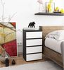 Milord FURNITURE Kommode mit 4 Schubladen 40 cm breit Holz Schrank B40xH74xT35 cm (Highboard Anrichte Schlafzimmer Wohnzimmer Flur Büro Organizer) Bild 2