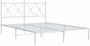 vidaXL Bettgestell mit Kopfteil Metall Weiß 140x200 cm 376552 Bild 3