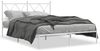 vidaXL Bettgestell mit Kopfteil Metall Weiß 140x200 cm 376552 Bild 2