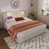 Polsterbett 160x200 cm mit Bettkasten, Leselicht und USB-Ladefunktion – Leinenoptik, Gasdruckfeder,Natural Bild 3
