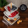 Moritz & Moritz Etagere Obst Etagere, Porzellan, (3 Etagen), Perfekt als Obstschale für Obst Aufbewahrung, Muffins und Cupcakes Bild 3