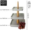 Moritz & Moritz Etagere Obst Etagere, Porzellan, (3 Etagen), Perfekt als Obstschale für Obst Aufbewahrung, Muffins und Cupcakes Bild 2