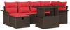 vidaXL Garten-Sofa-Set mit Kissen mit Speicher 7 pcs Braun Poly Rattan 3359681 Bild 2