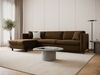 Micadoni Schlaf-Ecksofa Gloria 4-Sitzer Links Samt Schokolade 205x140 Bild 5