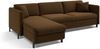 Micadoni Schlaf-Ecksofa Gloria 4-Sitzer Links Samt Schokolade 205x140 Bild 2