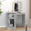 vidaXL Schminktisch mit LED-Lichterkette, Holzwerkstoff betongrau, 90 x 50 x 132,5 cm Bild 3