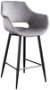 KAWOLA Barhocker ZAJA Barstuhl Sitzhöhe 76 cm Velvet grau 114 x 59 x 57 cm Bild 3