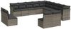 vidaXL 13-tlg. Garten-Sofagarnitur mit Kissen Grau Poly Rattan 3218490 Bild 2