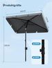 GarveeMore Sonnenschirm Balkon 2St 200x125cm mit Schirmhülle UV50+ für Balkon Garten&Terrasse, Sonnenschirm rechteckig knickbar&höhenverstellbar,Balkonsonnenschirme Bild 2