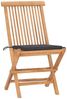 vidaXL 3-tlg. Garten-Essgruppe mit Kissen Klappbar Massivholz Teak 3063171 Bild 2