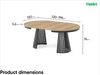 MEBLINI Esstisch Rund Ausziehbar aus Metall - 120-196x76 cm - CONEY - Halifax Eiche/Schwarz Matt - Loft - Esszimmertisch Modern - Küchentisch - Ausziehtisch - Round Dining Table Bild 3