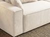GRAINGOLD Sofa Sivra, Schlafsofa mit Bettkasten, Couch 3-Sitzer, Schlafcouch, Velour-Stoff, Creme Bild 4