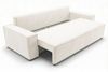 GRAINGOLD Sofa Sivra, Schlafsofa mit Bettkasten, Couch 3-Sitzer, Schlafcouch, Velour-Stoff, Creme Bild 5