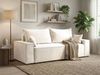 GRAINGOLD Sofa Sivra, Schlafsofa mit Bettkasten, Couch 3-Sitzer, Schlafcouch, Velour-Stoff, Creme Bild 3