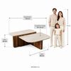 moebel17 Couchtisch moebel17 Couchtisch 90x90 cm Travertin-Optik 2er Set Beige (Packung, 1-St, Besteht aus 1 Couchtisch), Pflegeleichte Oberfläche, Granitoptik Bild 3