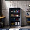 Metallschrank mit Sockel MEGAN - 160x90x40cm Anthrazit | Büroschrank Aktenschrank Stahlschrank Fachbodenschrank Werkstattschrank Bild 4