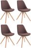 4er Set Besucherstuhl Toulouse Stoff Square Natura [320913] Bild 2
