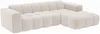 Vente-unique - CALESO Sofa Stoff Beige - B 163 cm x H 69,5 cm x L 284 cm Bild 3