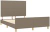 vidaXL Polsterbett mit hohem Kopfteil Stoff Taupe 140x200 cm Bild 4