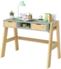 Bellabino 'Campo' Kinderschreibtisch, mintgrün, 4-fach höhenverstellbar 56-75 cm, Jugendschreibtisch mit 2 Schubladen und 3 Aufbewahrungsfächern, 75x63x93 cm