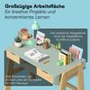 Bellabino 'Campo' Kinderschreibtisch, mintgrün, 4-fach höhenverstellbar 56-75 cm, Jugendschreibtisch mit 2 Schubladen und 3 Aufbewahrungsfächern, 75x63x93 cm Bild 3