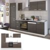 Küchenzeile Optima Edelgrau/Weiß 270 cm ohne Arbeitsplatte Vicco Bild 2