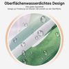 Duschvorhang 240x180 cm Grün Blätter Antischimmel Wasserabweisend Textil Bild 3