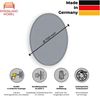Rheinland Möbel FocusWall WAR07 – Runder Akustik-Wandabsorber Ø 70 cm in Stofffarbe Slip inkl. Montage-Set - Made in Germany - Klasse A, Stoffbezug, schwer entflammbar Bild 2