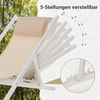 Mondeer Gartenliege Liegestuhl klappbar, 2 St, atmungsaktivem Netz und Aluminiumrahmen, mit verstellbarer Kopfstütze Bild 3