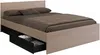 Vente-unique - VELONA Bett Holz, Platte SchwarzBeige - B 203,6 cm x H 82,6 cm x L 164,4 cm Bild 3