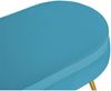 Sitzpouf Oval Samt Blau 99 x 44 x 40 cm Bild 4