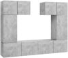 vidaXL 6-tlg. TV-Schrank-Set Betongrau Spanplatte [3079118] Bild 2
