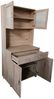 HTI-Living Hochschrank Küchenbuffet mit Glasteil Sonoma Blanca (Stück, 1-St, 1 Schrank) Küchenschrank Hochschrank Bild 3