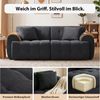 COMHOMA Sofa Ecksofa, Modulares Sofa, 2 Sitzer Bodensofa Couch mit Kissen Armlehne, für Wohnzimmer, vakuumverpackt Bild 3
