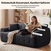 COMHOMA Sofa Ecksofa, Modulares Sofa, 2 Sitzer Bodensofa Couch mit Kissen Armlehne, für Wohnzimmer, vakuumverpackt Bild 2