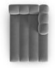 Micadoni Recamiere Lupine 2-Sitzer Rechts Samtstoff Salvador Grau Bild 4
