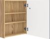 vidaXL LED-Bad-Spiegelschrank Weiß und Eichen-Optik 50x14x60 cm 326485 Bild 5