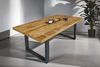 Esstisch 160 x 85 cm Mango rough massiv gerade Kanten U-Gestell Schwarz LIBRO 141782893 Bild 3