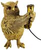 Online-Fuchs Tischleuchte - imposante Dekolampe goldene Eule für Wohnzimmer & Sideboard, E27 Glühbirne wechselbar, indirekte Beleuchtung, auch als Nachttischlampe bestens geeignet - 36 cm groß Bild 4